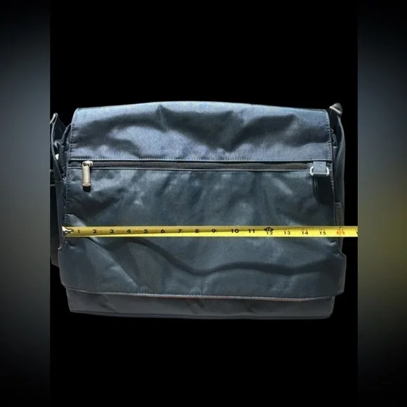 Targus Blue And Orange Messenger Bag For Men, Laptop Crossbody, Adjustable Strap - Picture 9 of 9